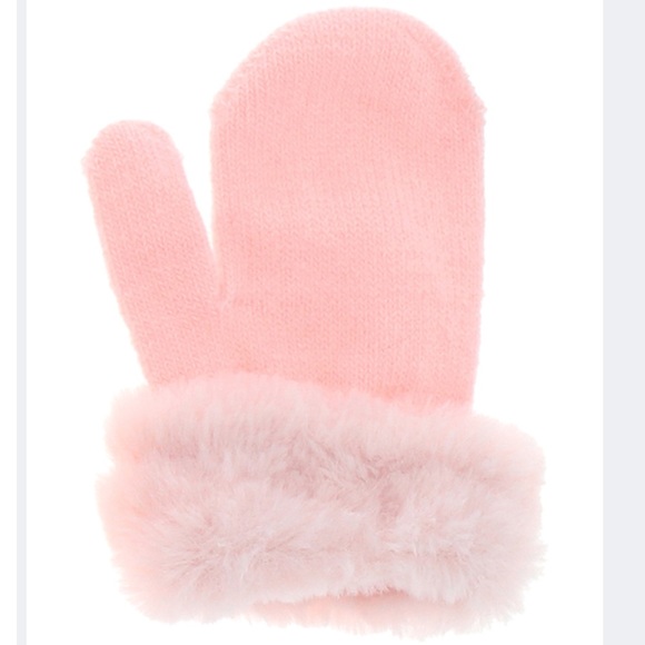 ▪️Pink Bear Fleece Beanie and Mittens - Picture 5 of 5